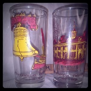 (Set of 2) Bicentennial Anniversary Glasses